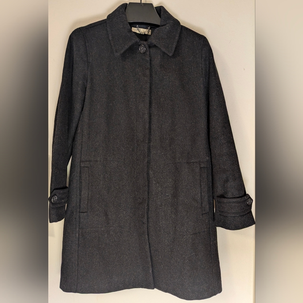 J. Crew heathered dark gray peacoat size small